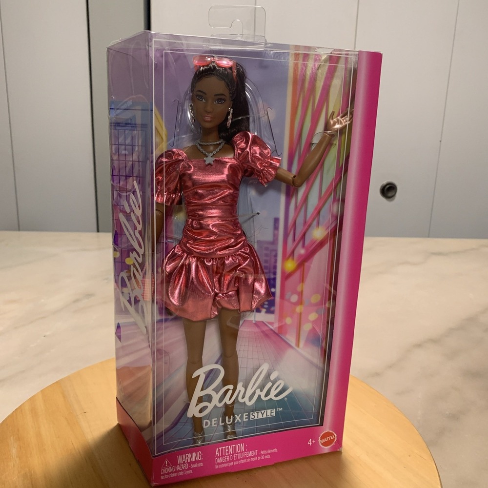 Barbie Deluxe Style Doll 6 Christie Rare Find Chase Wave 2 Metallic Pink NIB New